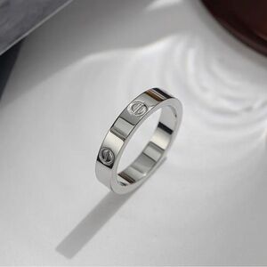NEW Stainless Steel Screw Love Ring in Silver